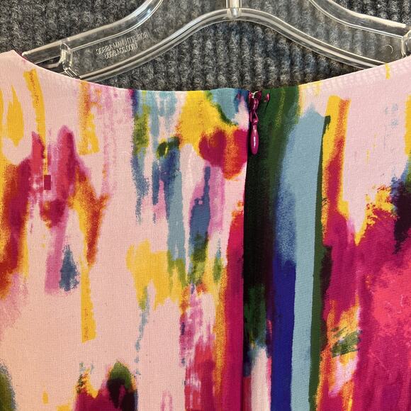 Cato Womens Shift Dress Size 16 Multi Color Abstract Sleeveless Office Career - Picture 5 of 10